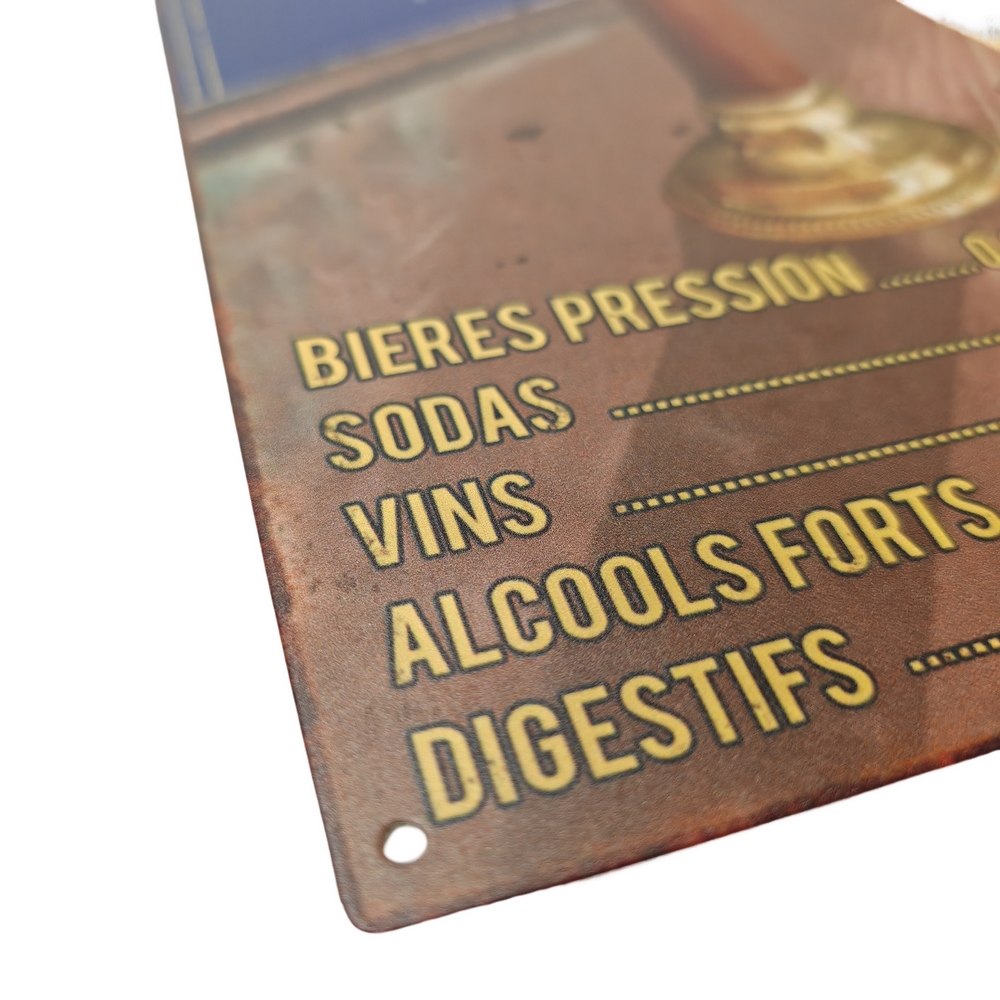 PLAQUE METAL LE BAR DES AMIS  25 X 33 CM - Photo N°2
