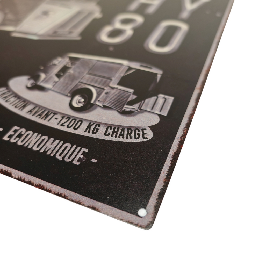 PLAQUE METAL CAMIONNETTE  HY80 CITROEN   33 X 25 CM - Photo N°2