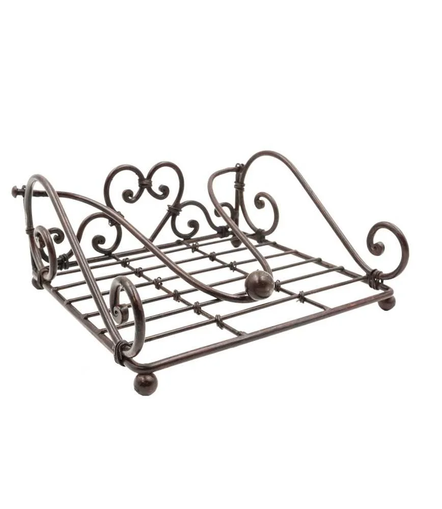 PORTE SERVIETTE METAL DECOR COEUR 18 X 18 CM - Photo N°3