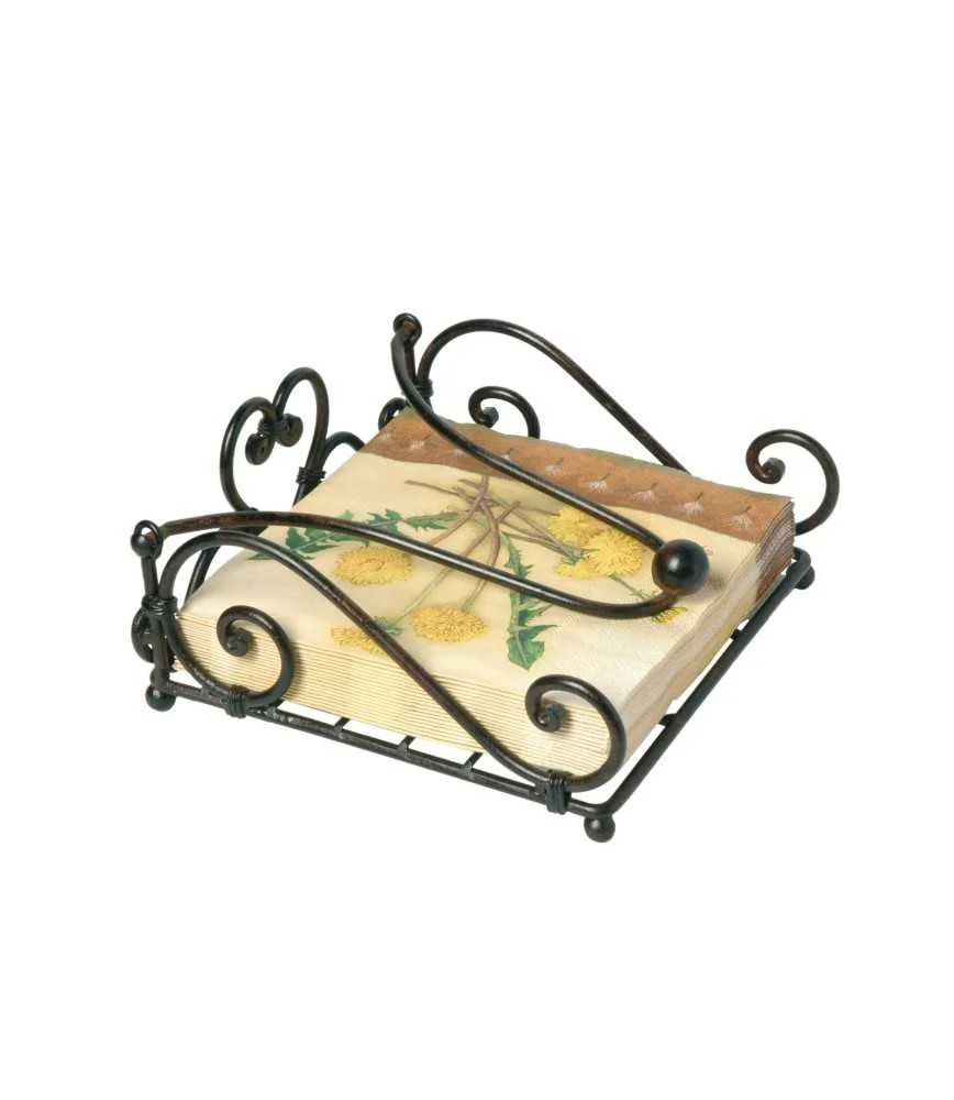 PORTE SERVIETTE METAL DECOR COEUR 18 X 18 CM - Photo N°1