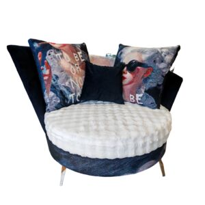 FAUTEUIL MADONNA MARIE ANTOINETTE ET PELUCHE 148 X 128 X 108 CM