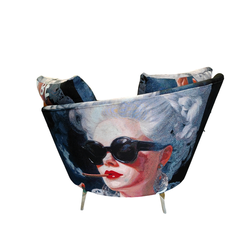 FAUTEUIL MADONNA MARIE ANTOINETTE ET PELUCHE 148 X 128 X 108 CM - Photo N°4