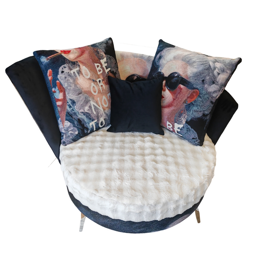 FAUTEUIL MADONNA MARIE ANTOINETTE ET PELUCHE 148 X 128 X 108 CM - Photo N°2