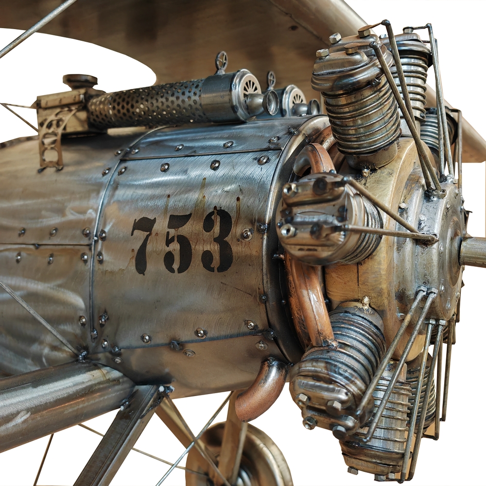 ARRIERE DE BAR ETAGERE FACE D'AVION METAL AVEC RANGE VERRE 250 x 75 x 76 CM - Photo N°5