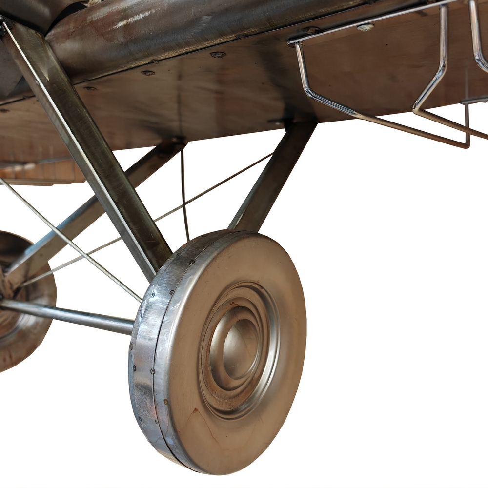 ARRIERE DE BAR ETAGERE FACE D'AVION METAL AVEC RANGE VERRE 250 x 75 x 76 CM - Photo N°3