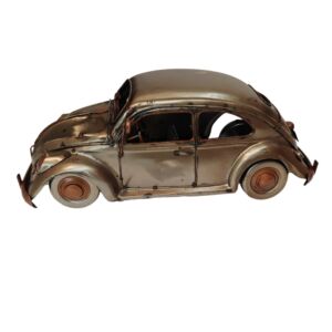 VOITURE DECORATIVE COCCINELLE METAL BRUTE 29.5 X 9.5 X 10 CM
