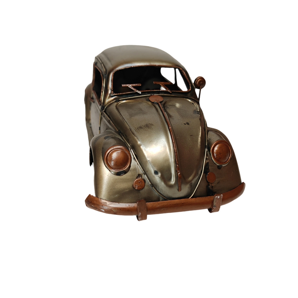 VOITURE DECORATIVE COCCINELLE METAL BRUTE 29.5 X 9.5 X 10 CM - Photo N°3