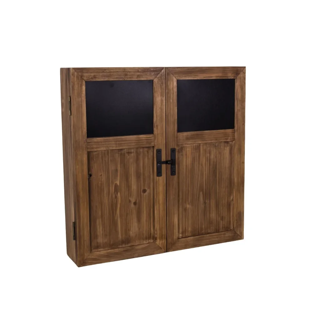 ARMOIRE MURALE JEUX DE FLECHETTES PORTES EN BOIS DIM 53.5 X 53.5 X 11.5 CM - Photo N°4