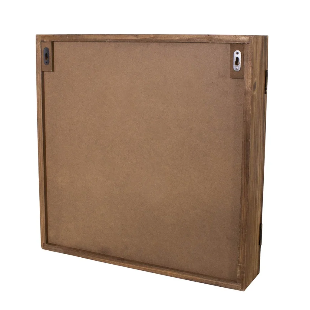 ARMOIRE MURALE JEUX DE FLECHETTES PORTES EN BOIS DIM 53.5 X 53.5 X 11.5 CM - Photo N°3