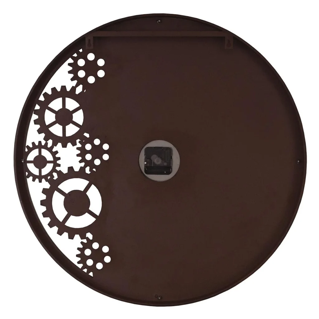 HORLOGE ATELIER DE LA GARE EN METAL DORE MARRON 59 X 59 CM - Photo N°2