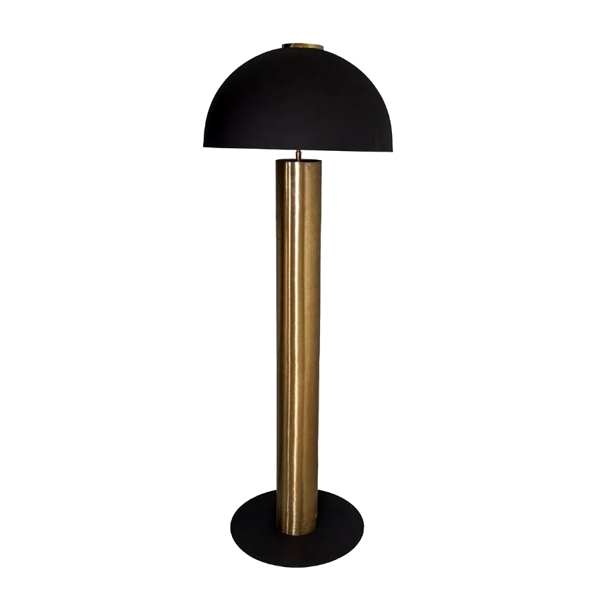 LAMPE LECTURE METAL DORE ET NOIR 51.5 X 51.5 X 141 CM - Photo N°1