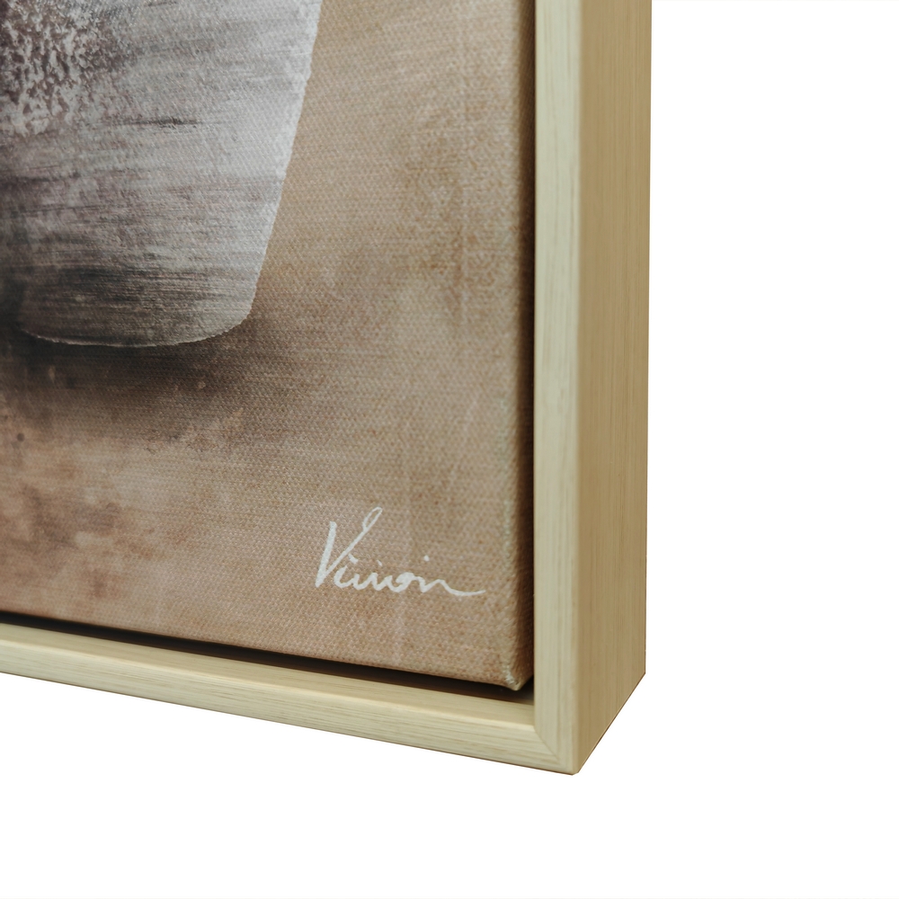 TOILE VASES ET FEUILLAGES TROPICALES 60 x 80 cm - Photo N°2