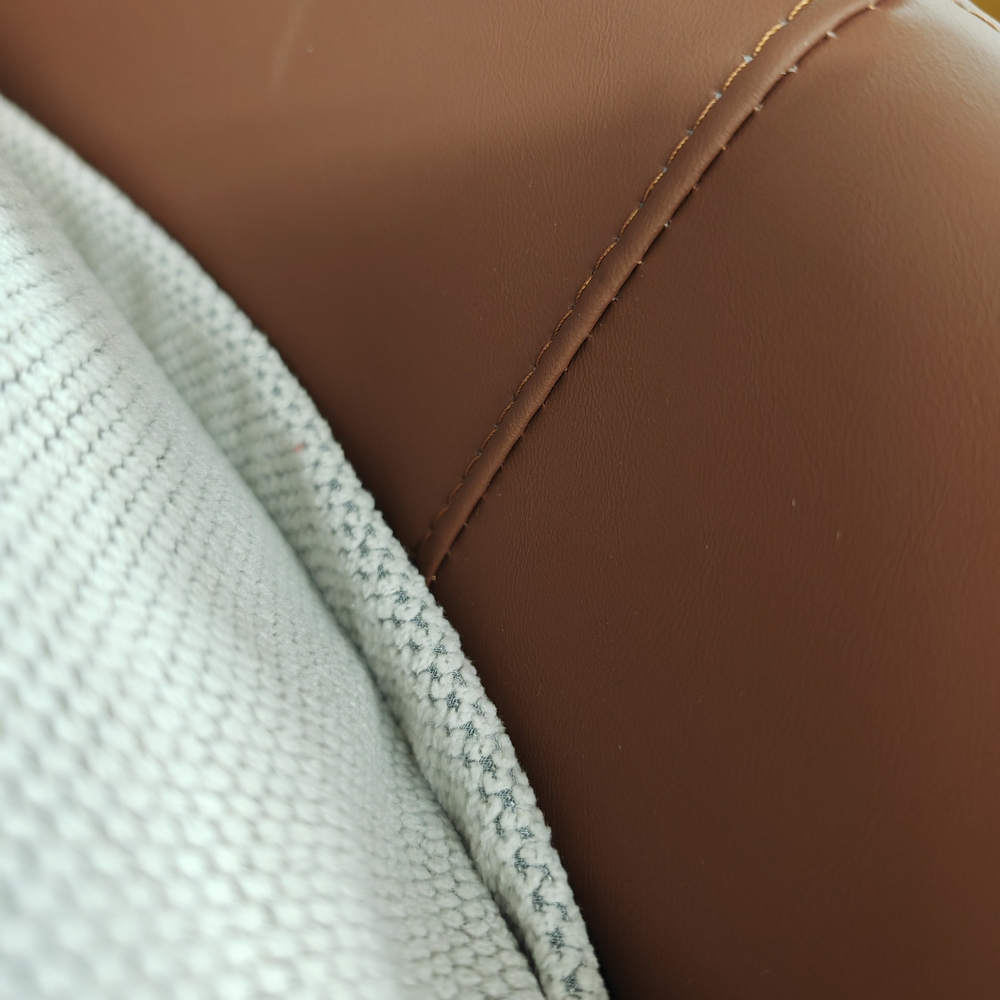 FAUTEUIL LOUNGE LARGE OEUF TISSU GRIS ASSISE GRAND CONFORT 86 X 102 X 98 CM - Photo N°7