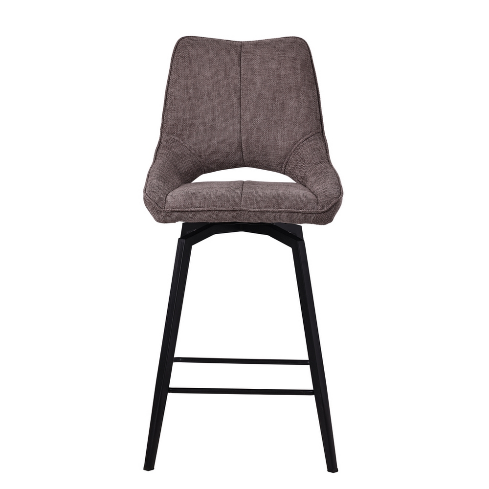 CHAISE HAUTE STOCKHOLM PIEDS METAL NOIR ASSISE TISSU TAUPE 42 X 56 X 104 CM - Photo N°5