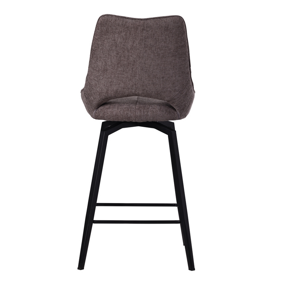 CHAISE HAUTE STOCKHOLM PIEDS METAL NOIR ASSISE TISSU TAUPE 42 X 56 X 104 CM - Photo N°2