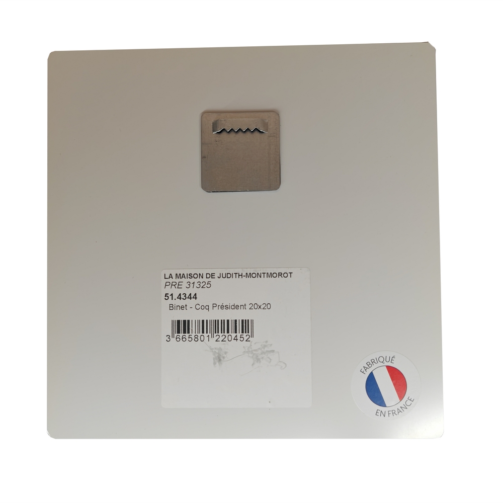 IMPRESSION S BINET COQ PRESIDENT SUR DIBOND AVEC ATTACHE 20 X 20 CM - Photo N°2