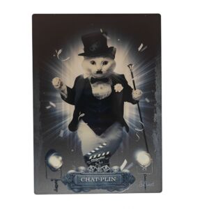 IMPRESSION S BINET CHAT-PLIN SUR DIBOND AVEC ATTACHE 20 X 28 CM