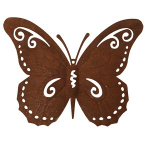 PAPILLON MURAL METAL EFFET ROUILLE 45 X 3 X 33.5 CM