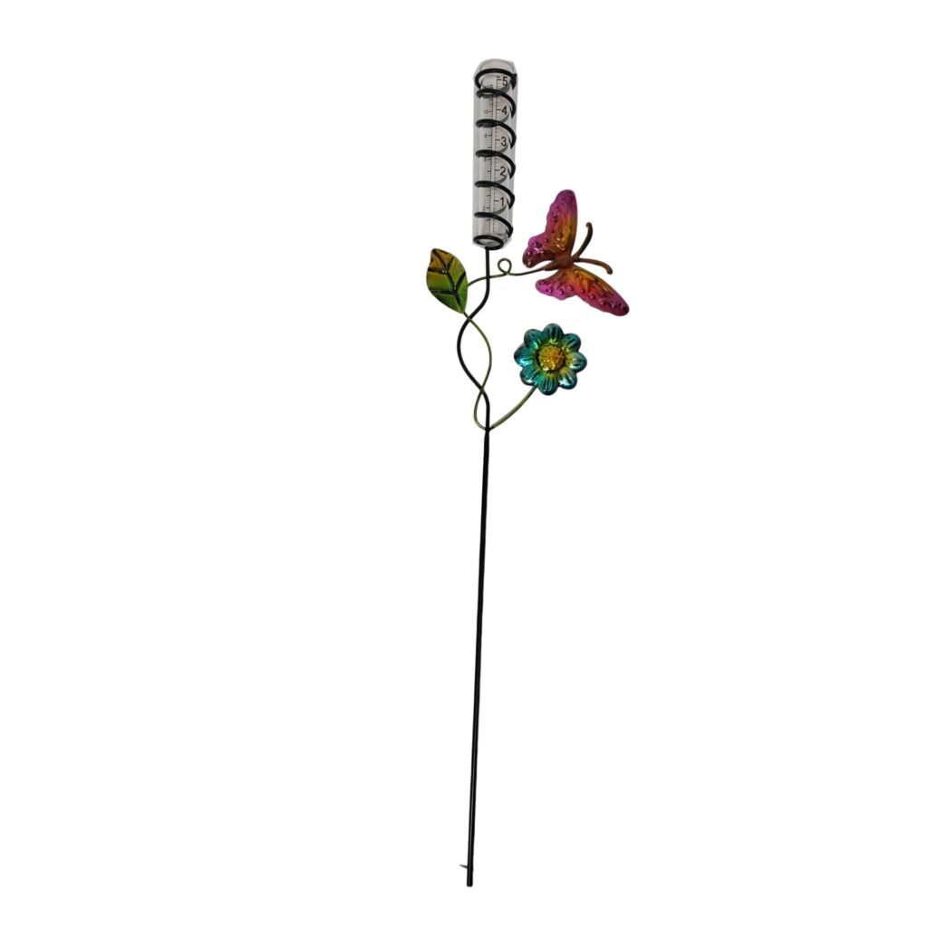 PIQUE DE JARDIN PLUVIOMETRE PAPILLON 21 X 60 X 3.5 CM - Photo N°3