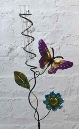 PIQUE DE JARDIN PLUVIOMETRE PAPILLON 21 X 60 X 3.5 CM - Photo N°2