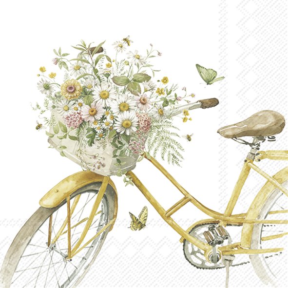 20 SERVIETTES EN PAPIER VELO FLEURI 33 X 33 CM - Photo N°1