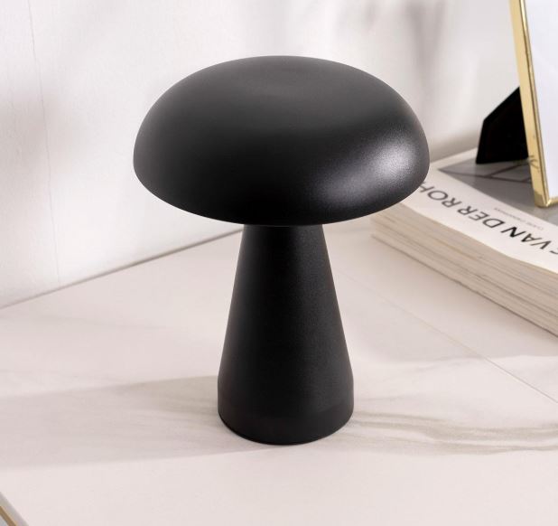 LAMPE PORTABLE METAL NOIR SUR BATTERIE INTER TACTILE 19 X 20 X 19 CM - Photo N°2