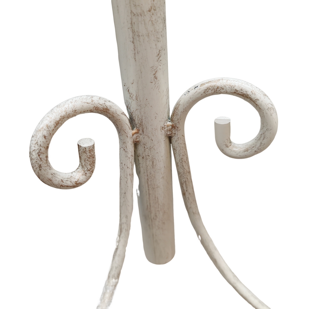 VALET DE CHAMBRE FER FORGE CREME ET OR 49 X 110 X 45 CM - Photo N°3