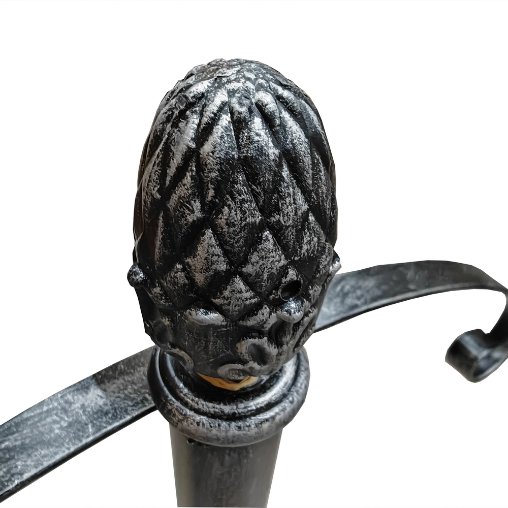 VALET DE CHAMBRE FER FORGE NOIR ET ARGENT 49 X 110 X 45 CM - Photo N°6