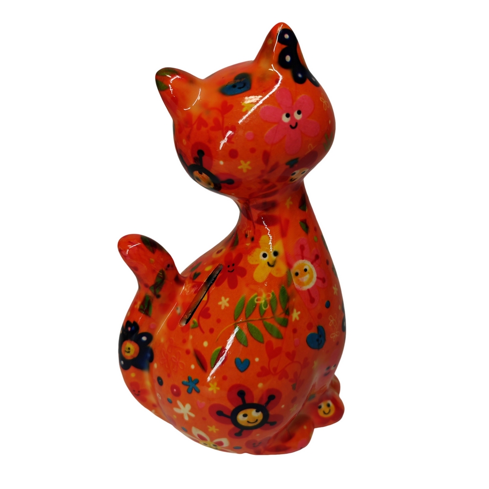 TIRELIRE CHAT CARAMEL POMME PIDOU ORANGE - Photo N°3