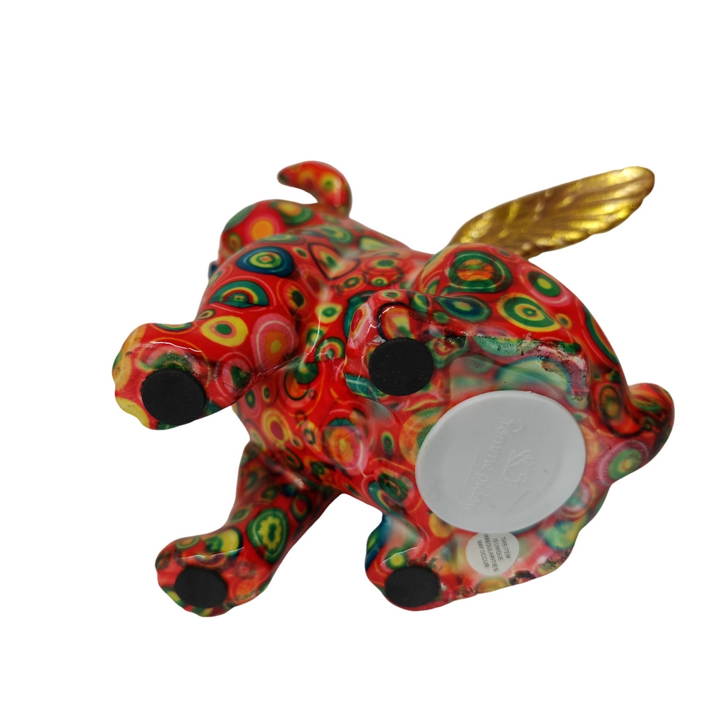 TIRELIRE BULLDOG ANGEL'S POMME PIDOU ROUGE - Photo N°4