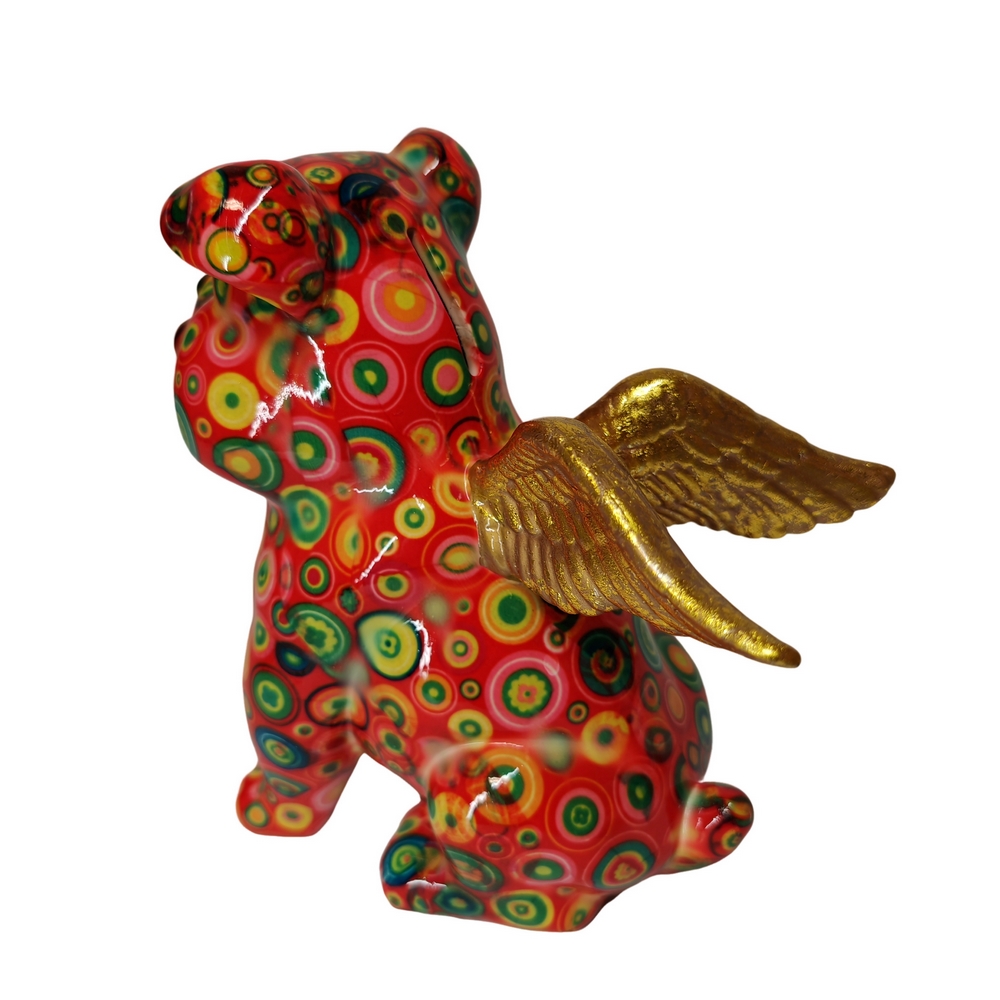 TIRELIRE BULLDOG ANGEL'S POMME PIDOU ROUGE - Photo N°3