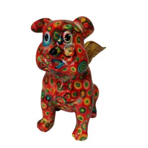 TIRELIRE BULLDOG ANGEL'S POMME PIDOU ROUGE