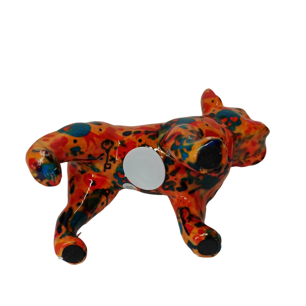 TIRELIRE BULLDOG FRANCAIS POMME PIDOU ORANGE - Photo N°2