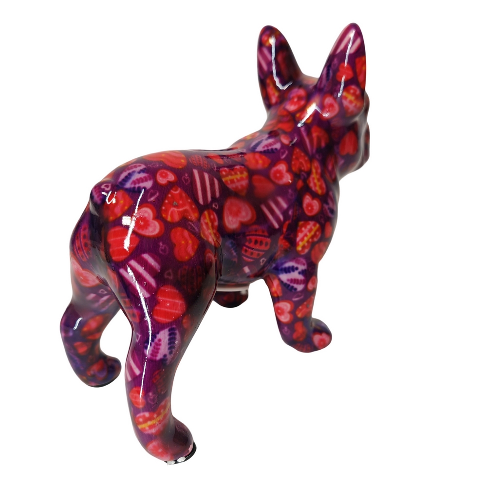 TIRELIRE BULLDOG FRANCAIS POMME PIDOU VIOLETTE - Photo N°3