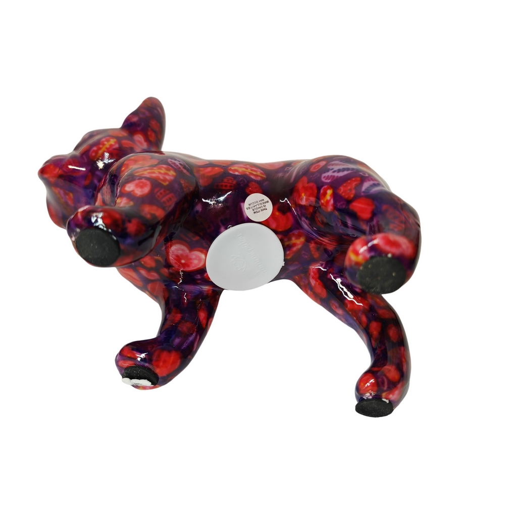 TIRELIRE BULLDOG FRANCAIS POMME PIDOU VIOLETTE - Photo N°2