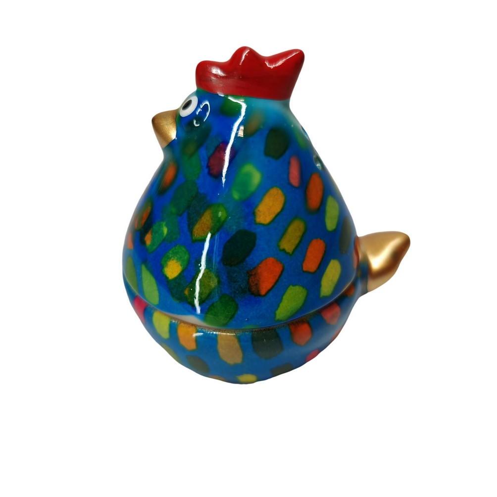 COQUETIER POULE MATHILDA POMME PIDOU BLEU - Photo N°1