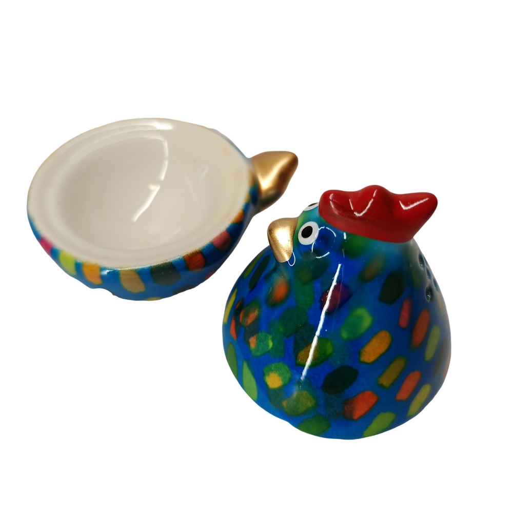 COQUETIER POULE MATHILDA POMME PIDOU BLEU - Photo N°3