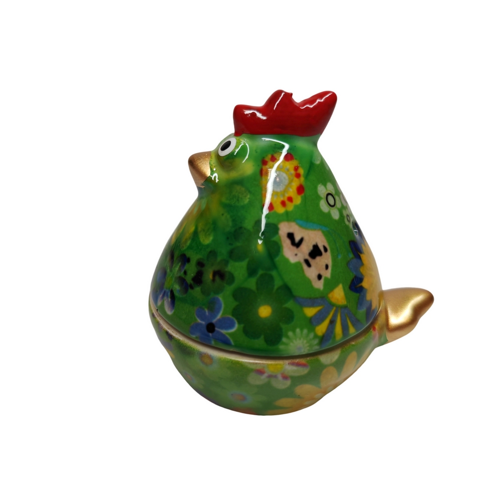 COQUETIER POULE MATHILDA POMME PIDOU VERT ET BLANC - Photo N°1