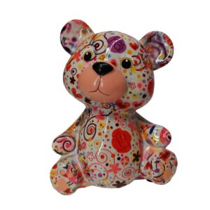 TIRELIRE OURS TOTO POMME PIDOU BLANCHE