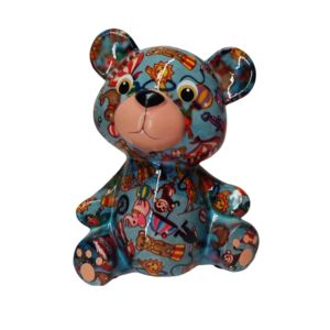 TIRELIRE OURS TOTO POMME PIDOU BLEU