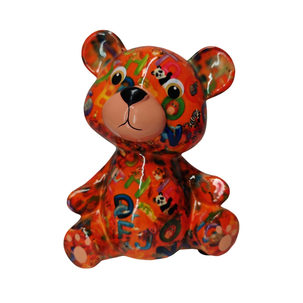 TIRELIRE OURS TOTO POMME PIDOU ORANGE - Photo N°1