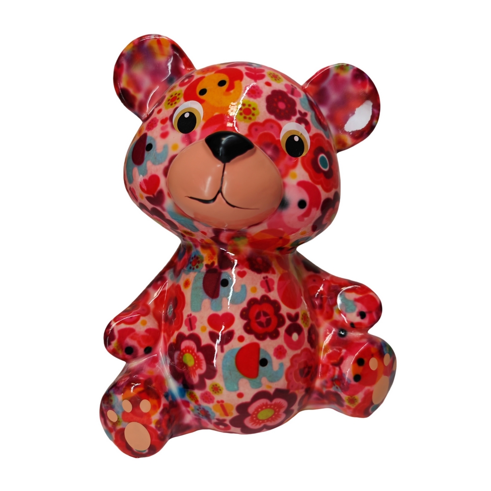 TIRELIRE OURS TOTO POMME PIDOU ROSE - Photo N°1