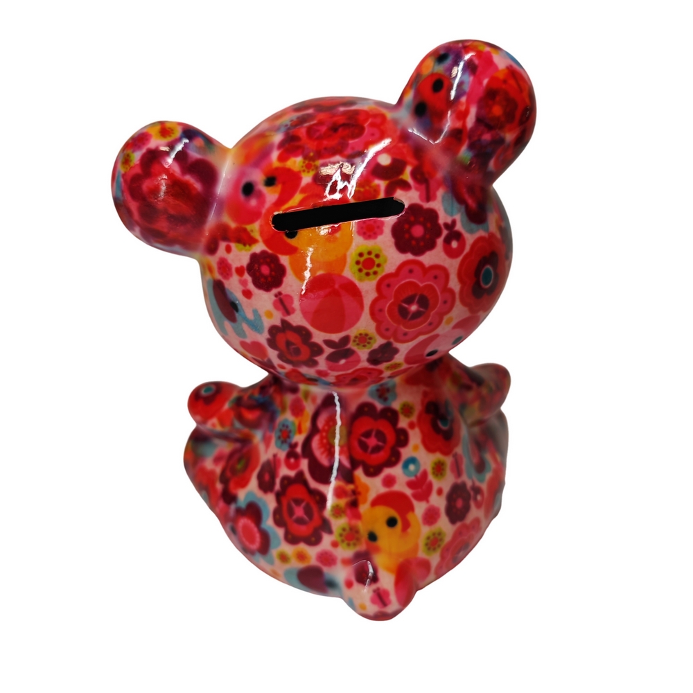 TIRELIRE OURS TOTO POMME PIDOU ROSE - Photo N°3