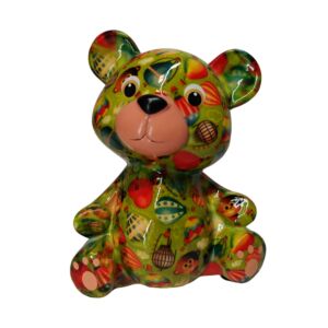 TIRELIRE OURS TOTO POMME PIDOU VERT