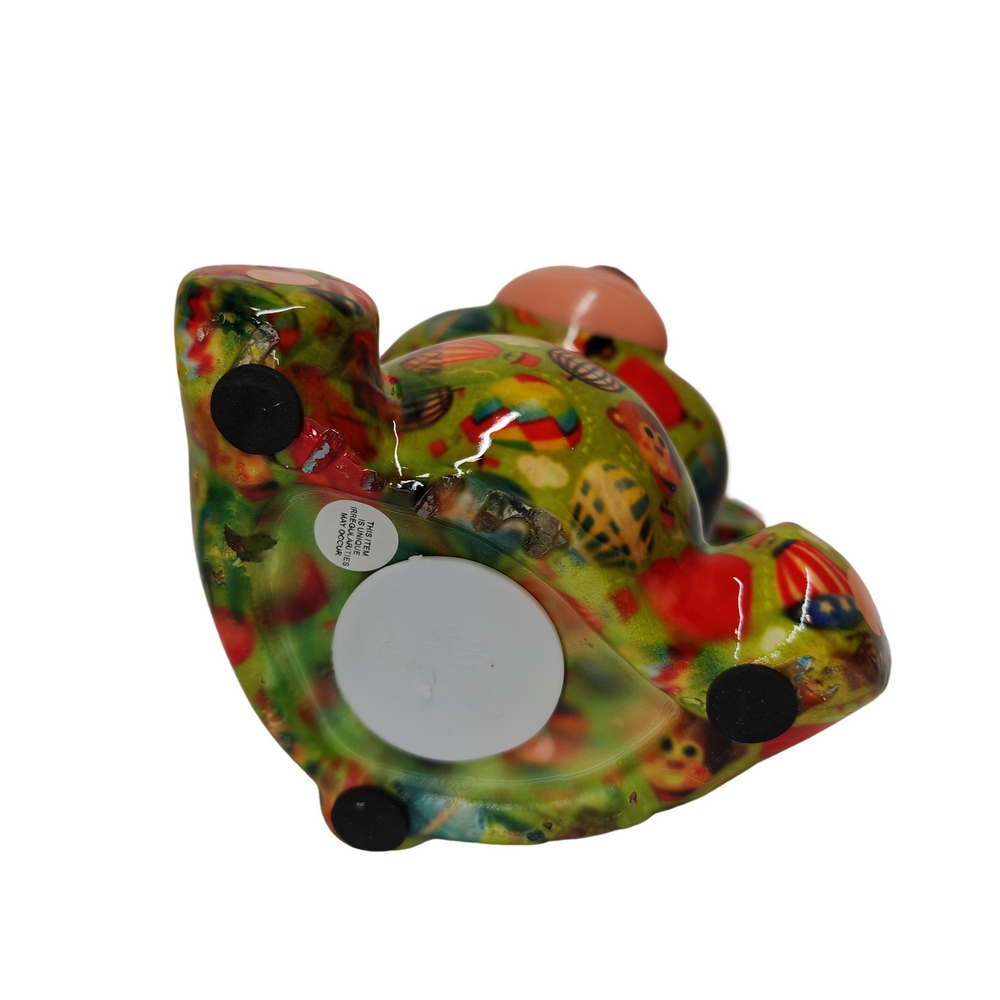 TIRELIRE OURS TOTO POMME PIDOU VERT - Photo N°2