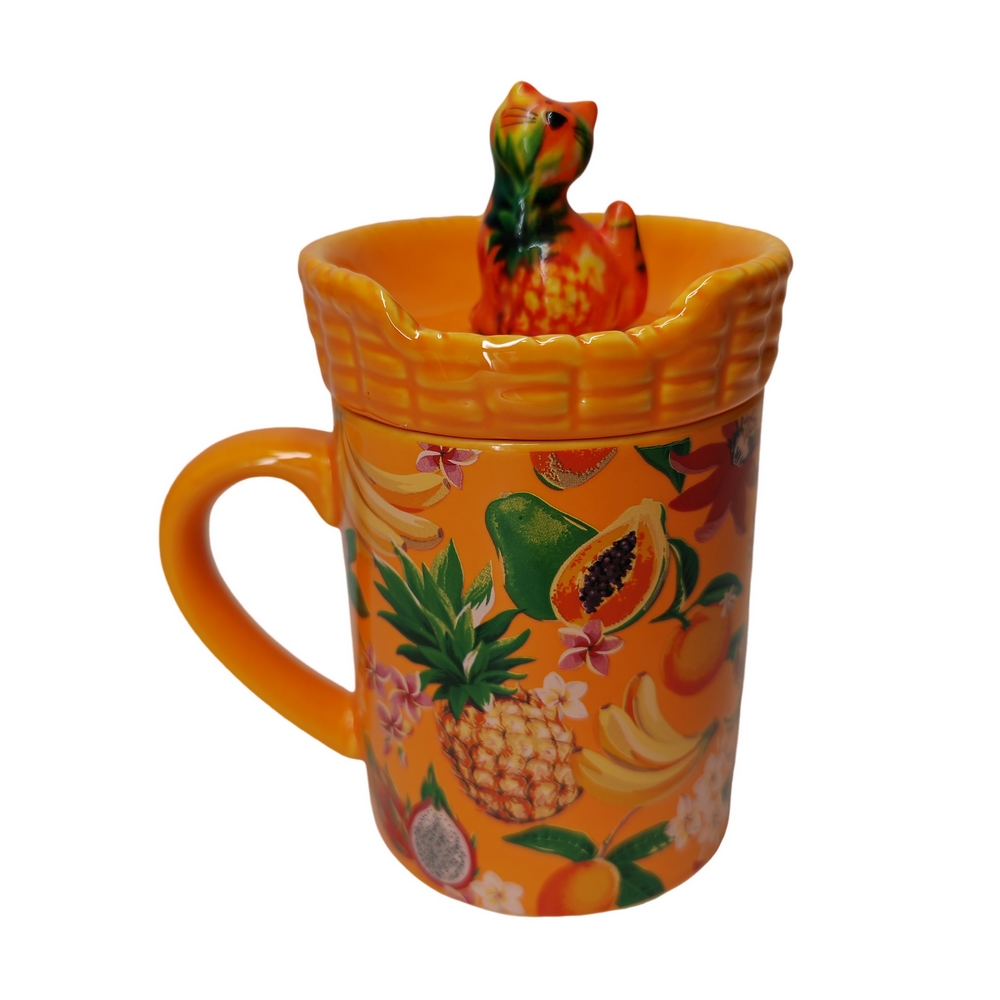 MUG MATHILDA CHAT POMME PIDOU ORANGE - Photo N°1