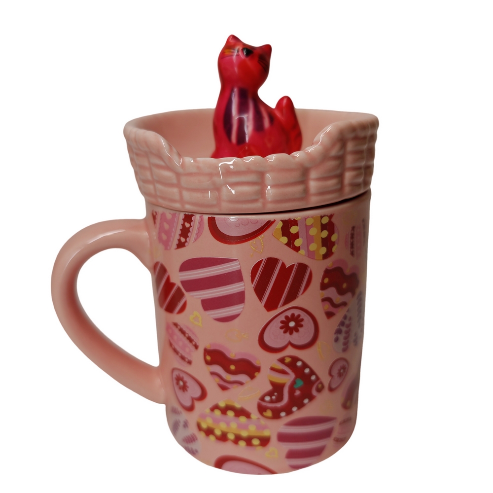 MUG MATHILDA CHAT POMME PIDOU ROSE - Photo N°1