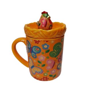 MUG MATHILDA POULE POMME PIDOU ORANGE