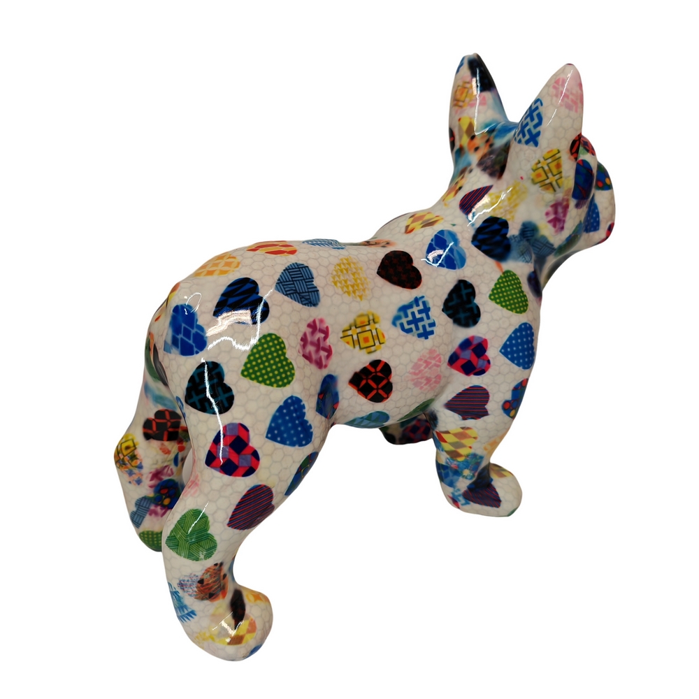 TIRELIRE BULLDOG FRANCAIS POMME PIDOU BLANCHE - Photo N°3