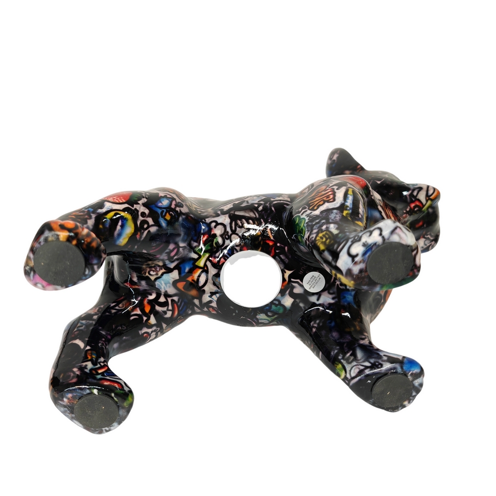 TIRELIRE BULLDOG FRANCAIS POMME PIDOU NOIRE - Photo N°2